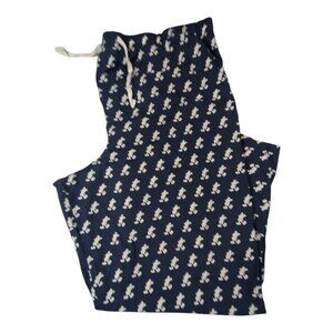 Disney Parks Mickey Mouse Pajama Lounge Pants Navy 100% Cotton Adult Size XXXL
